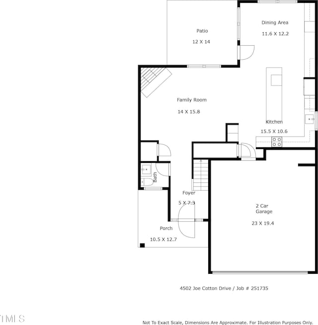 4502 Joe Cotton Dr, Knightdale, NC 27545 - home floor plan