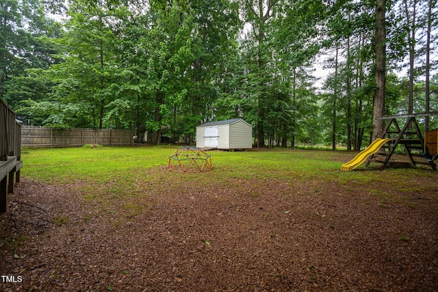 129 Clark Ct, Youngsville, NC 27596 - view of yard with a playground