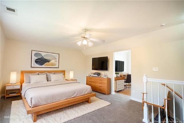 109 Sand Dollar Ct, Raeford, NC 28376 - bedroom featuring carpet floors, a desk, ceiling fan, and baseboards