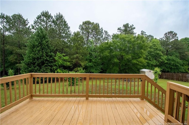 109 Sand Dollar Ct, Raeford, NC 28376 - wooden deck with an outbuilding and a storage shed