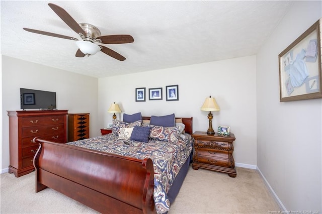 430 Rose Rd, Newton Grove, NC 28366 - carpeted bedroom featuring baseboards and ceiling fan