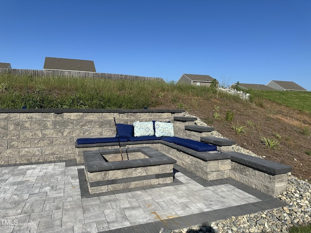 400 Access Dr, Youngsville, NC 27596 - view of patio with a fire pit