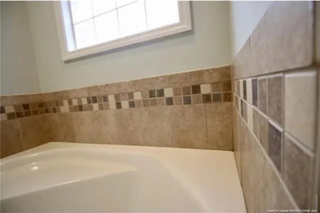 bathroom view of a garden tub