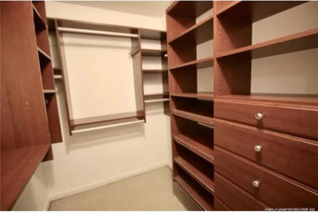 view of walk in closet