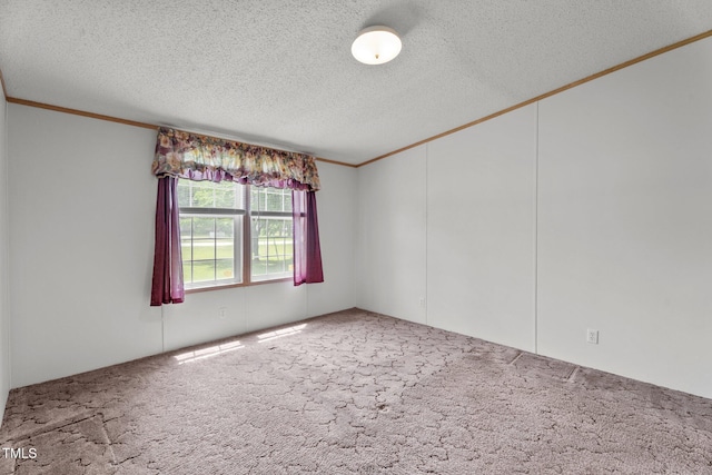 4870 Dogwood Dr, Battleboro, NC 27809 - carpeted spare room with crown molding and a textured ceiling