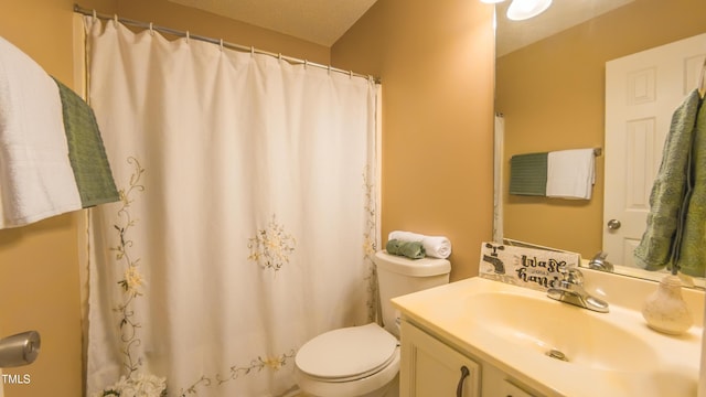 133 Parkhaven Ln, Garner, NC 27529 - full bathroom featuring toilet, vanity, and a shower with shower curtain