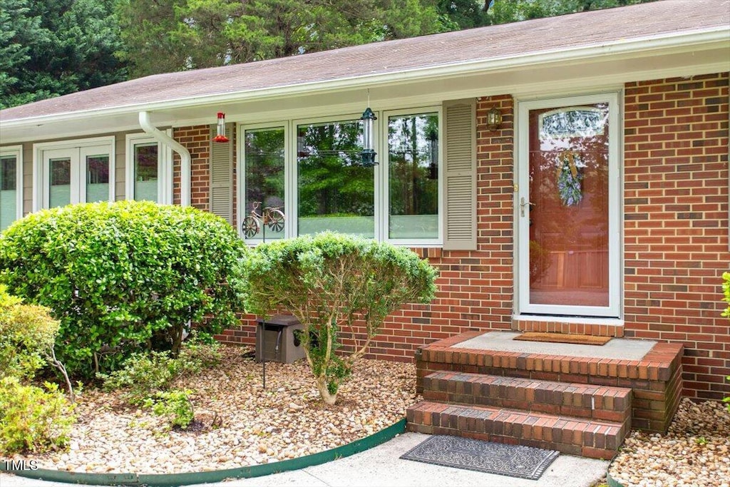 3515 Luna Ln, Durham, NC 27705 - property entrance with brick siding