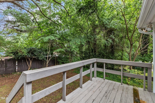 wooden terrace with fence
