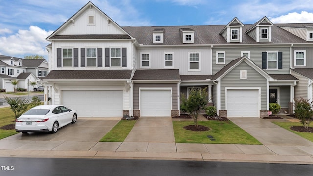 19 Willow Green Dr, Clayton, NC 27527 - townhome / multi-family property with an attached garage, a shingled roof, and concrete driveway