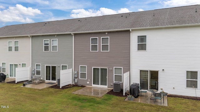 19 Willow Green Dr, Clayton, NC 27527 - back of property with a patio, central AC unit, and a yard