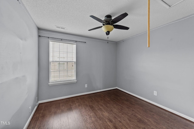 3705 Rivermist Dr, Raleigh, NC 27610 - empty room featuring wood finished floors, a textured ceiling, ceiling fan, and baseboards