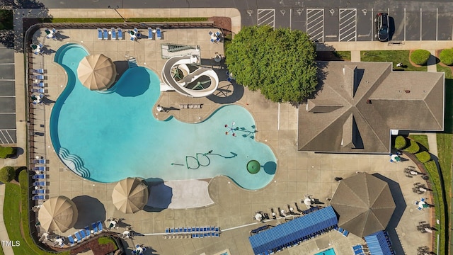 2096 Dowell Ct, Burlington, NC 27215 - drone / aerial view of a pool