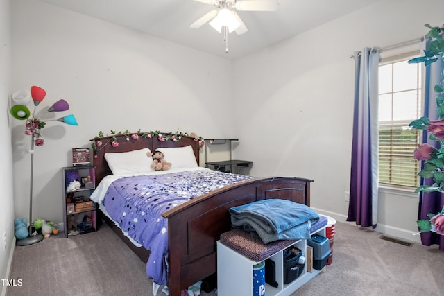 100 Jonathans Pl, Goldsboro, NC 27534 - bedroom featuring carpet floors, baseboards, and ceiling fan