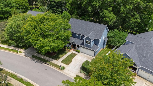 view from above of property