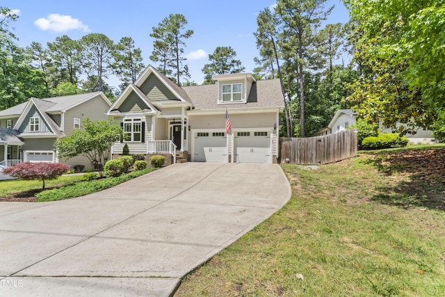 3914 Old Chapel Hill Rd, Durham, NC 27707 - craftsman-style home featuring concrete driveway, a garage, and a shingled roof