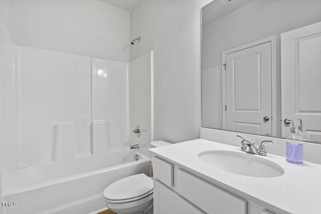 637 Marrian Dr, Clayton, NC 27520 - bathroom with toilet, tub / shower combination, and vanity