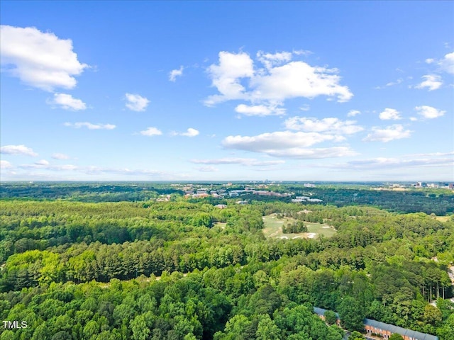 aerial view of a heavily wooded area