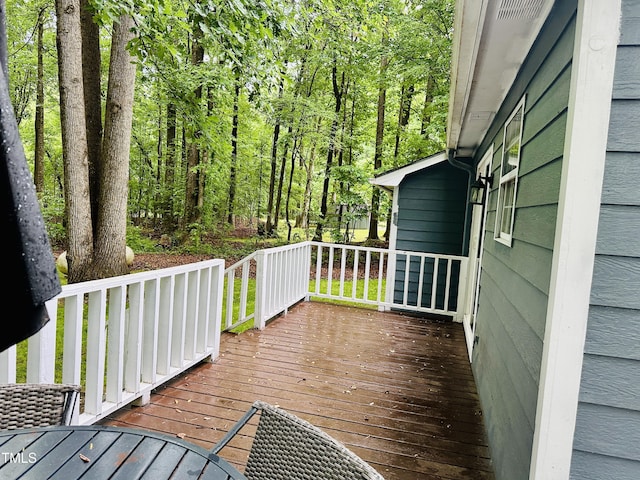 view of wooden deck