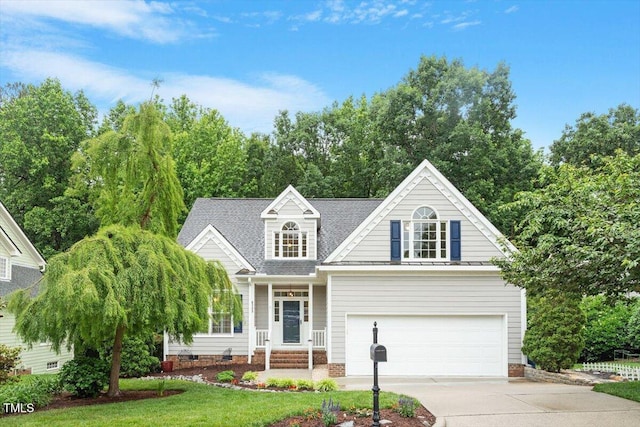 6335 Cedar Waters Dr, Raleigh, NC 27607 - traditional-style home featuring concrete driveway, roof with shingles, and crawl space