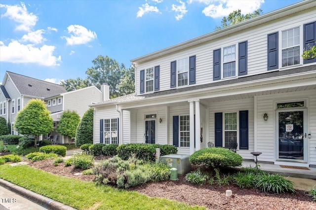 view of front of home with covered porch