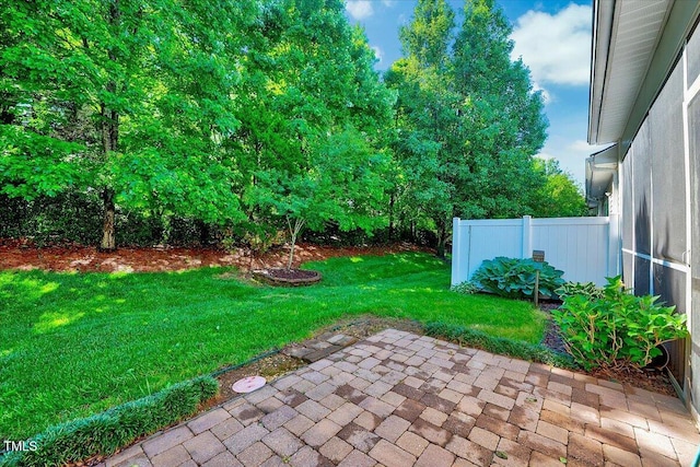 view of yard with a patio