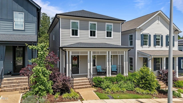 view of front of property with a porch