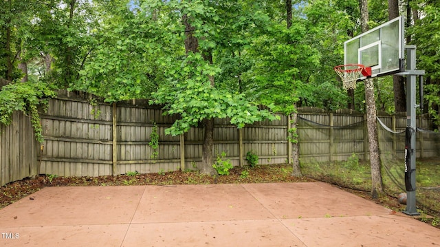view of patio with a fenced backyard