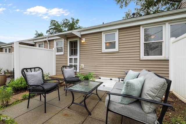 view of patio / terrace with fence