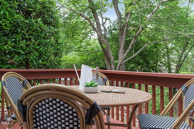 view of wooden deck