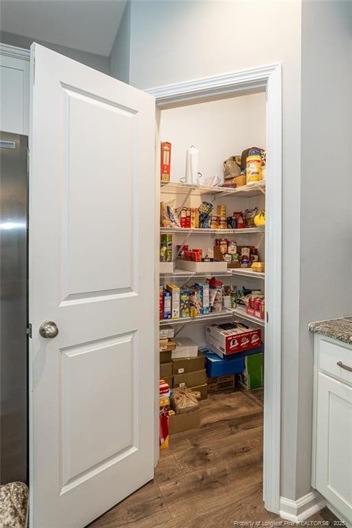 view of storage area