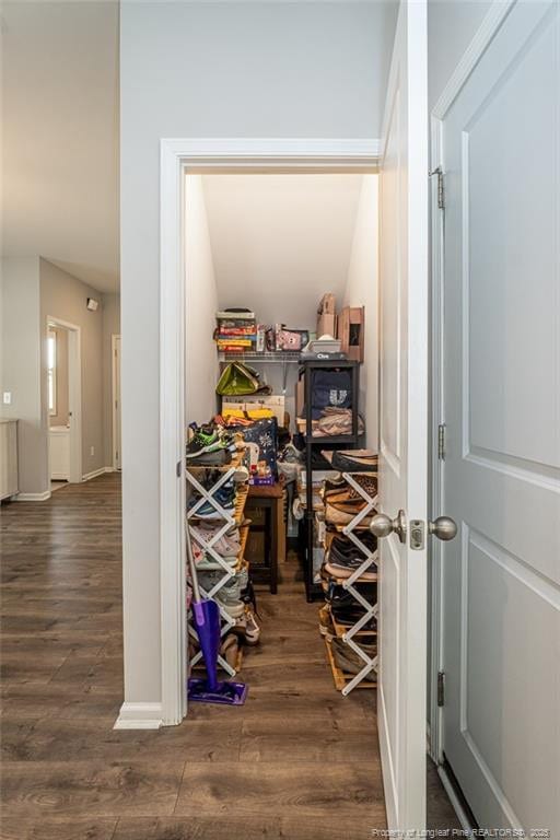 view of storage area