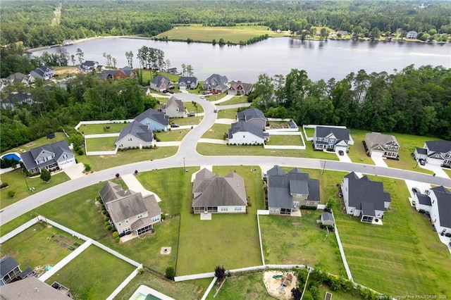4222 Dock View Rd, Fayetteville, NC 28306 - aerial perspective of suburban area with a nearby body of water and a forest