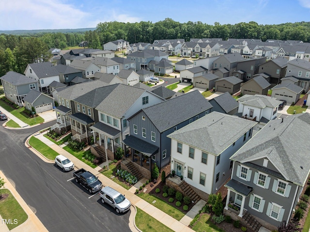 aerial view of residential area