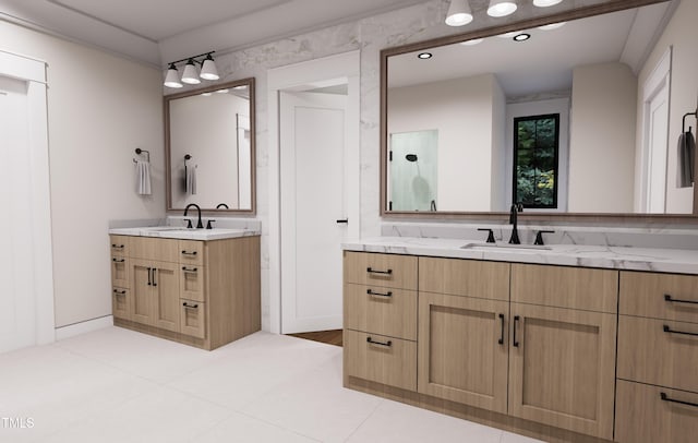 300 Westerman Pl, Smithfield, NC 27577 - full bath featuring two vanities and tile patterned flooring