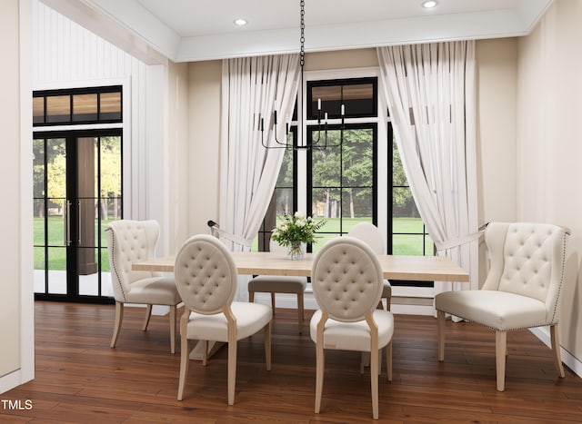 300 Westerman Pl, Smithfield, NC 27577 - dining room featuring wood-type flooring and recessed lighting