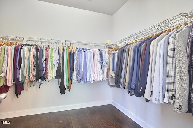 2916 Reynolda Cir, Durham, NC 27712 - walk in closet with wood finished floors