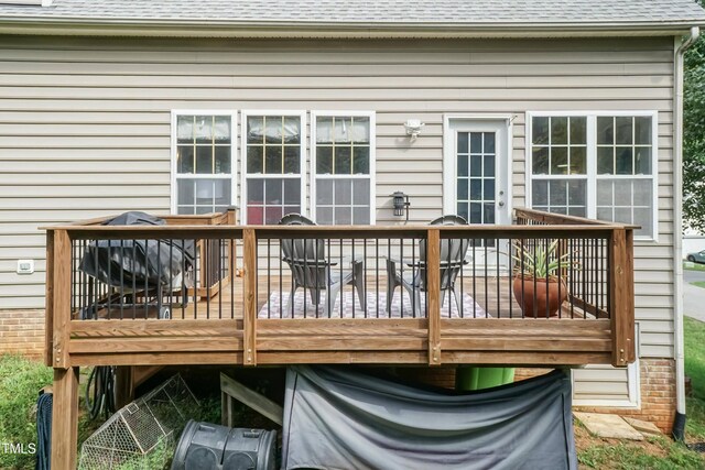 5501 Southern Cross Ave, Raleigh, NC 27606 - view of wooden deck