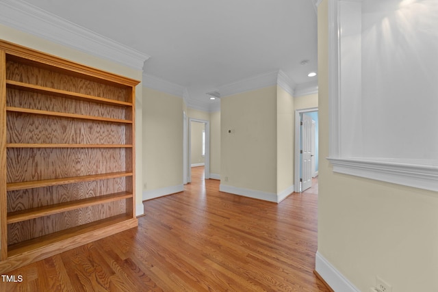 1010 Mill Pointe Way, Elon, NC 27244 - empty room featuring light wood finished floors, baseboards, recessed lighting, and ornamental molding