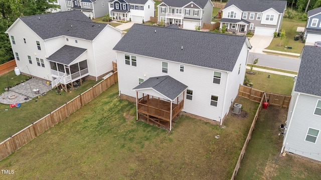 aerial perspective of suburban area