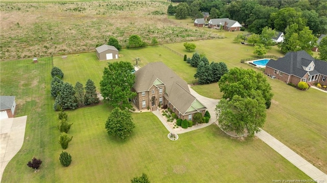 view from above of property
