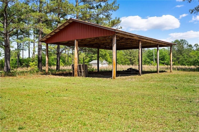 3229 Mcqueen Rd, Red Springs, NC 28377 - view of grassy yard with a detached carport