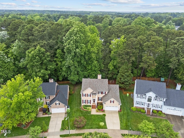 aerial view of a forest