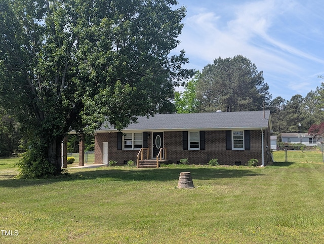 1064 Abbott Rd, Henderson, NC 27537 - single story home with brick siding and crawl space