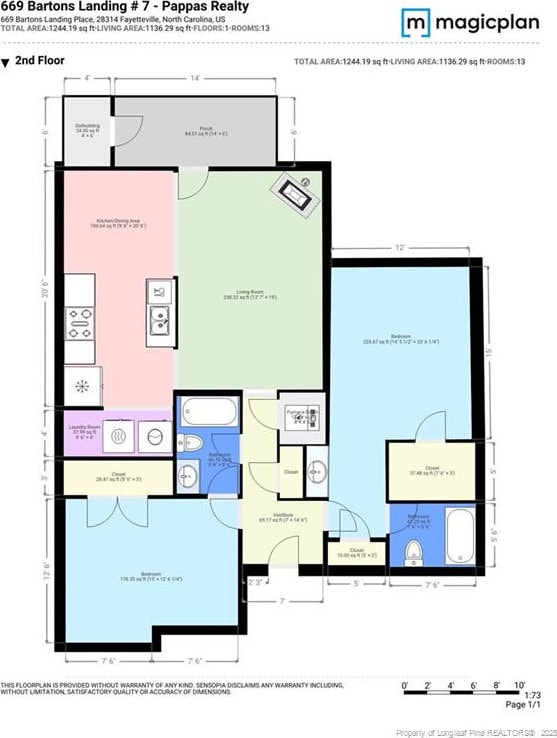 669 Bartons Landing Pl Unit 7, Fayetteville, NC 28314 - room layout