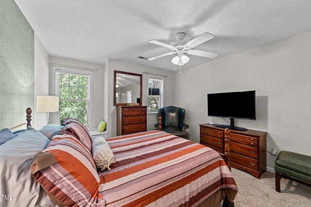 11013 Louson Pl, Raleigh, NC 27614 - bedroom with carpet floors, ceiling fan, and baseboards