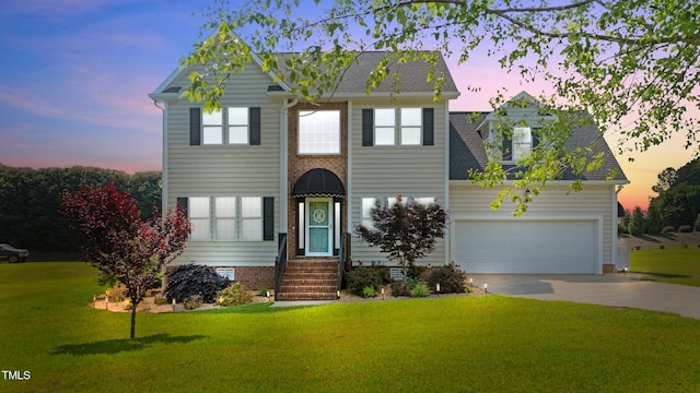 115 Spring Branch Dr, Four Oaks, NC 27524 - view of front of home with concrete driveway and a front lawn