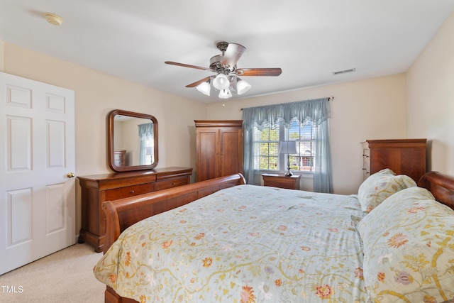 115 Spring Branch Dr, Four Oaks, NC 27524 - bedroom featuring light colored carpet and ceiling fan