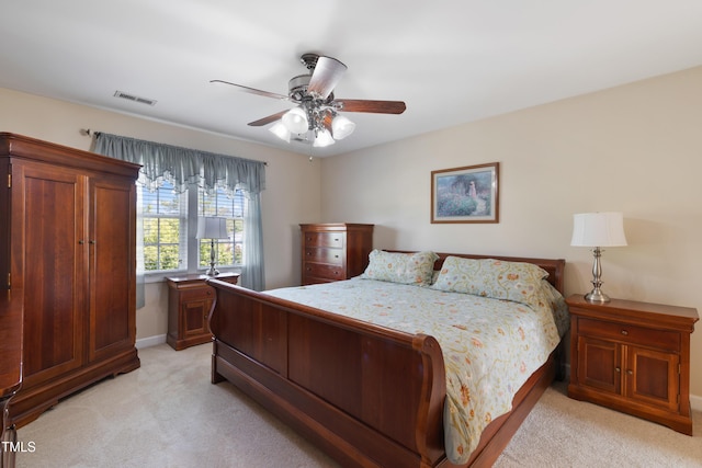 115 Spring Branch Dr, Four Oaks, NC 27524 - bedroom with light carpet, a ceiling fan, and baseboards