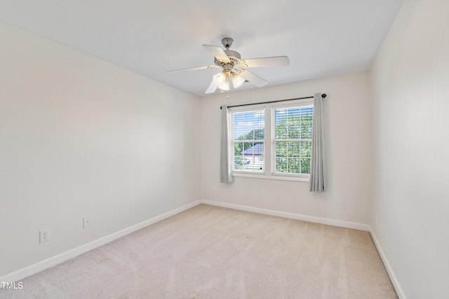 115 Spring Branch Dr, Four Oaks, NC 27524 - unfurnished room featuring a ceiling fan, baseboards, and light colored carpet