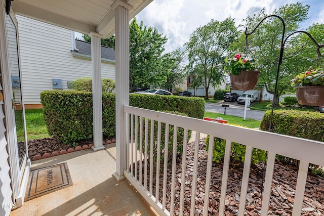 balcony with a porch